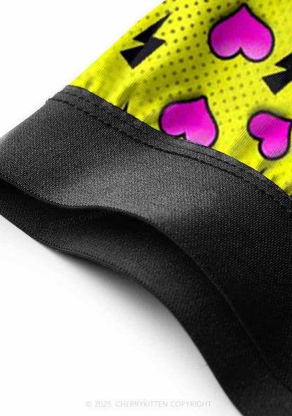 Heart Flash Valentine's Day Y2K Print Couples Boxer Briefs Set Cherrykitten