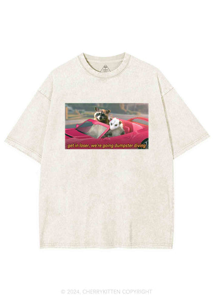 Get In Loser Y2K Washed Tee Cherrykitten