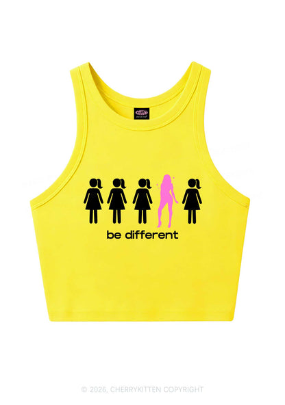 Be Different Girl Y2K Crop Tank Top Cherrykitten