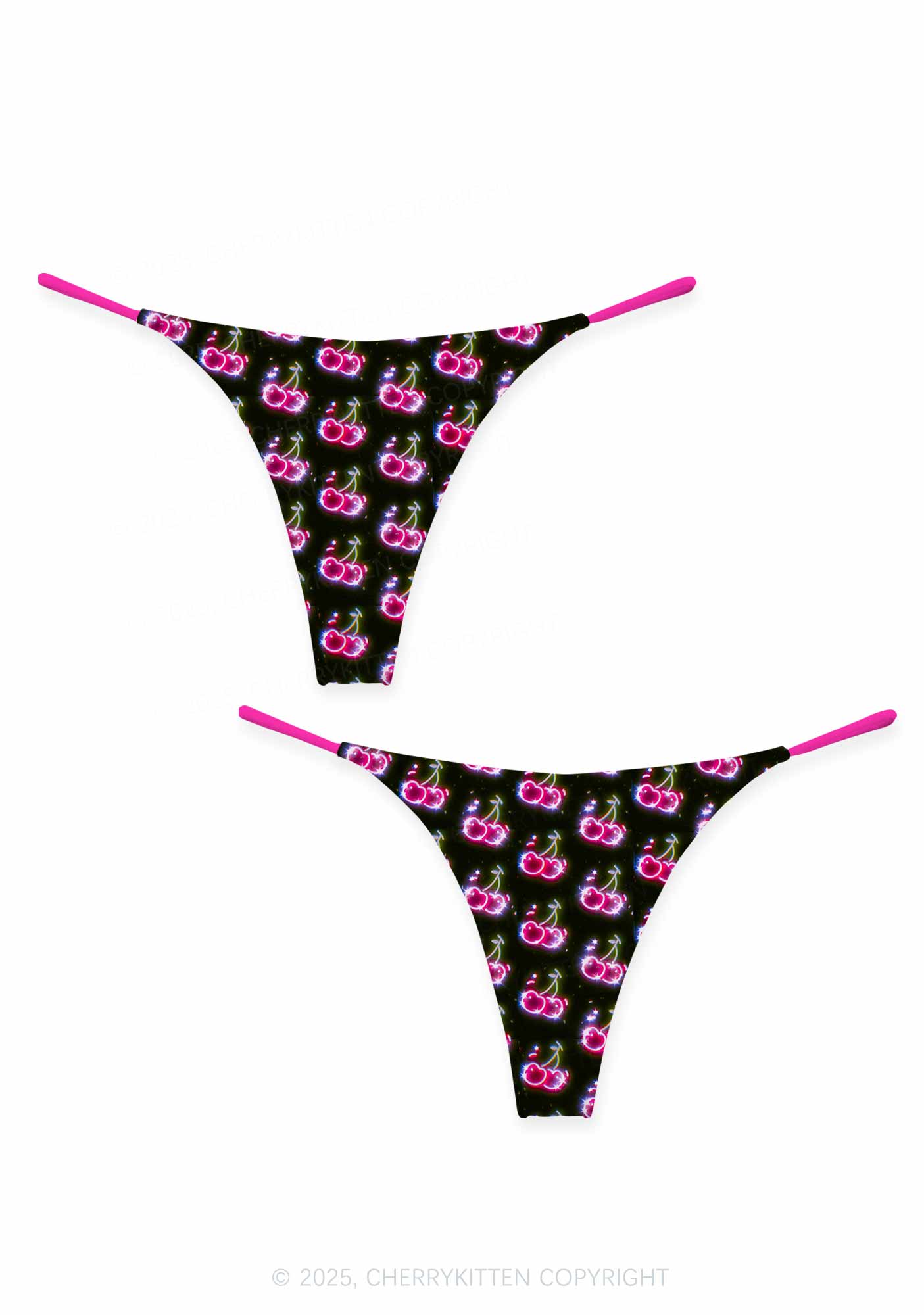 Glowing Cherry Dream Valentine's Day Y2K Print Couples Thong Set Cherrykitten