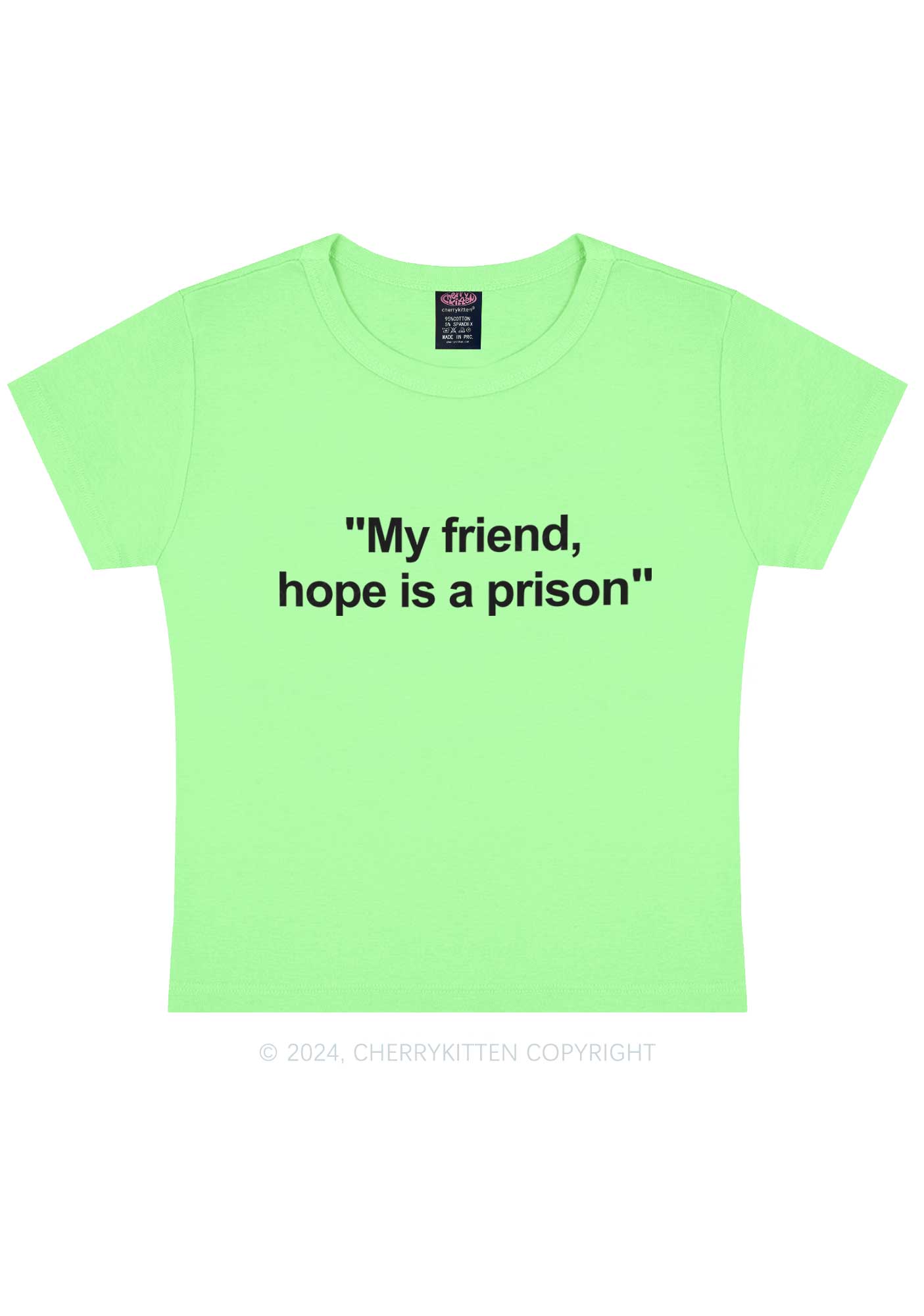 Hope Is A Prison Y2K Baby Tee Cherrykitten