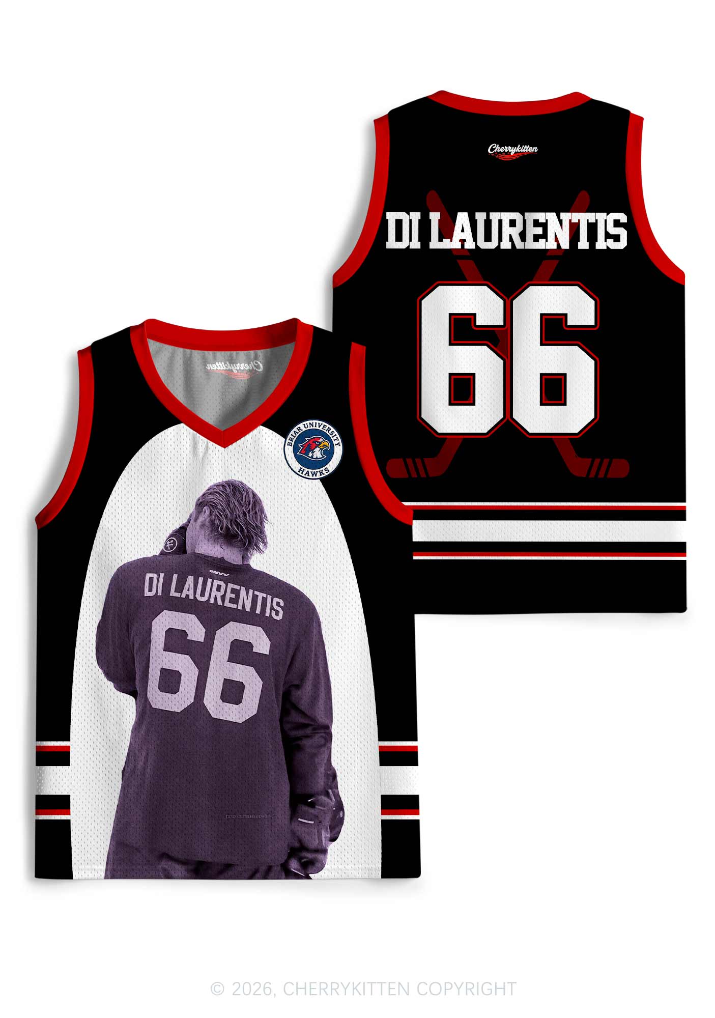 Hockey Player DL Y2K Sport Jersey Tank Cherrykitten
