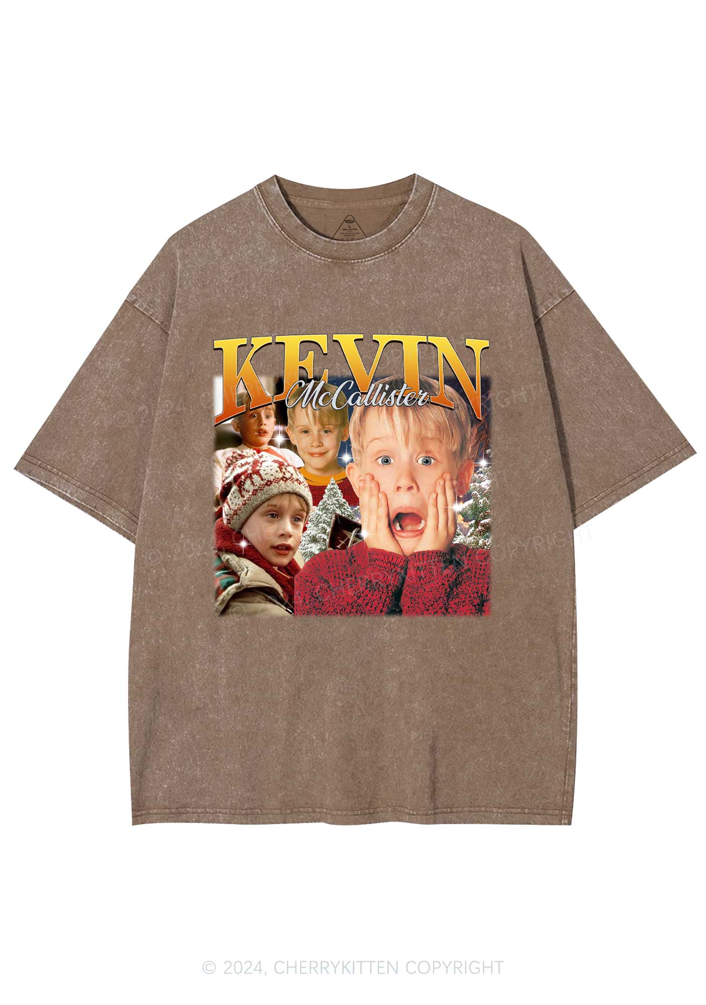 Christmas Kevin Alone Y2K Washed Tee Cherrykitten
