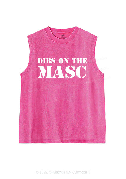 Dibs On The Masc Pride Y2K Washed Muscle Tank Cherrykitten