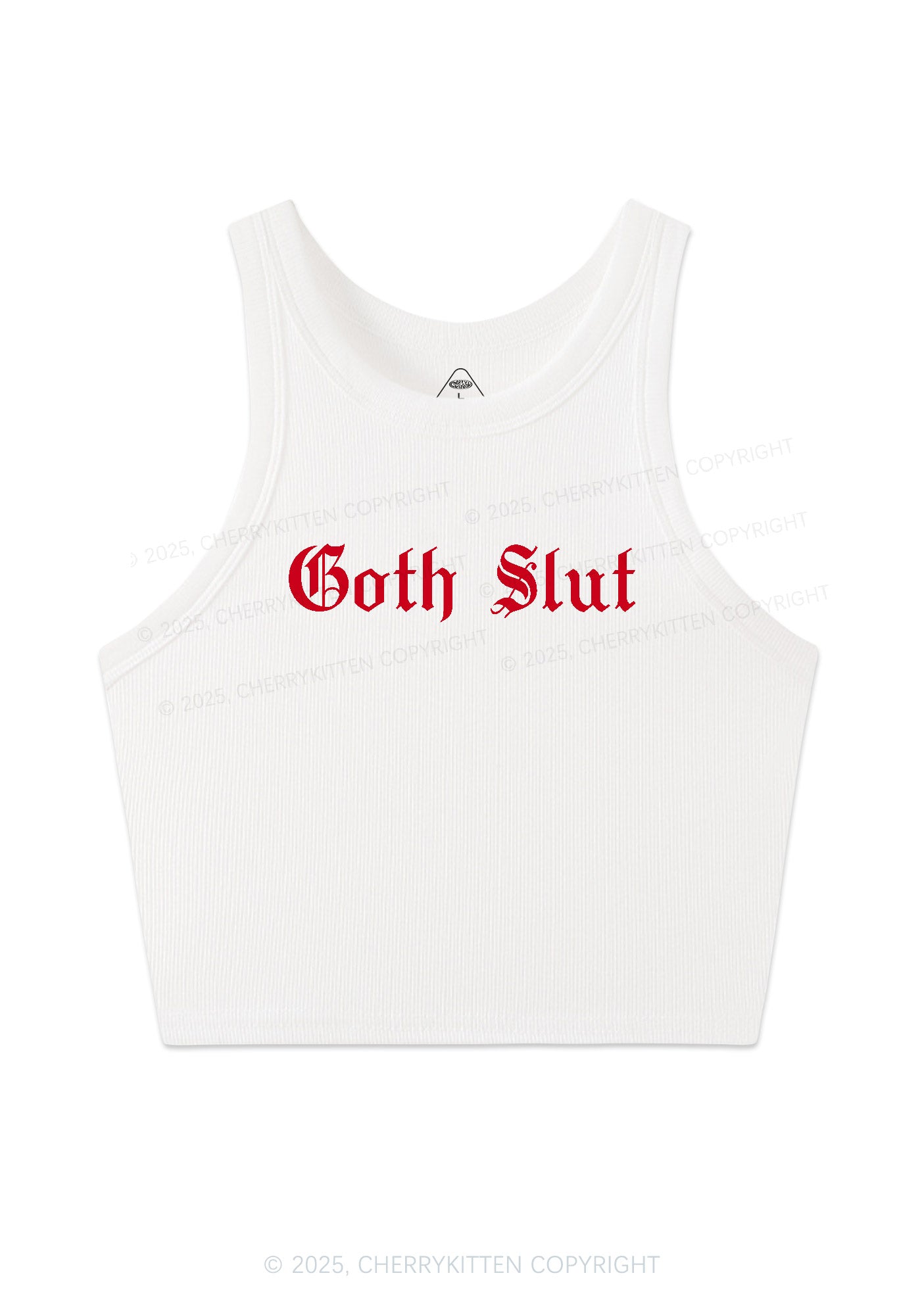 Goth Slxt Y2K Crop Tank Top Cherrykitten