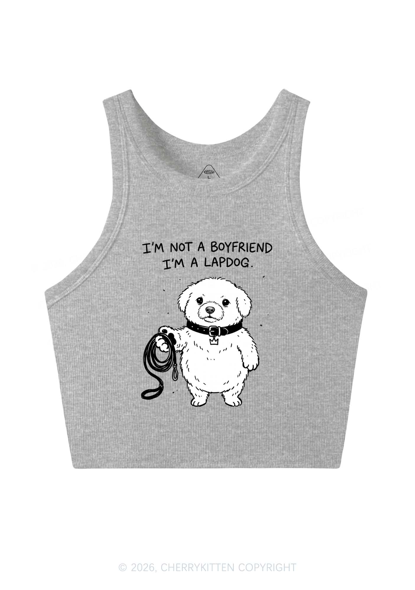 Im A Lapdog Y2K Crop Tank Top Cherrykitten