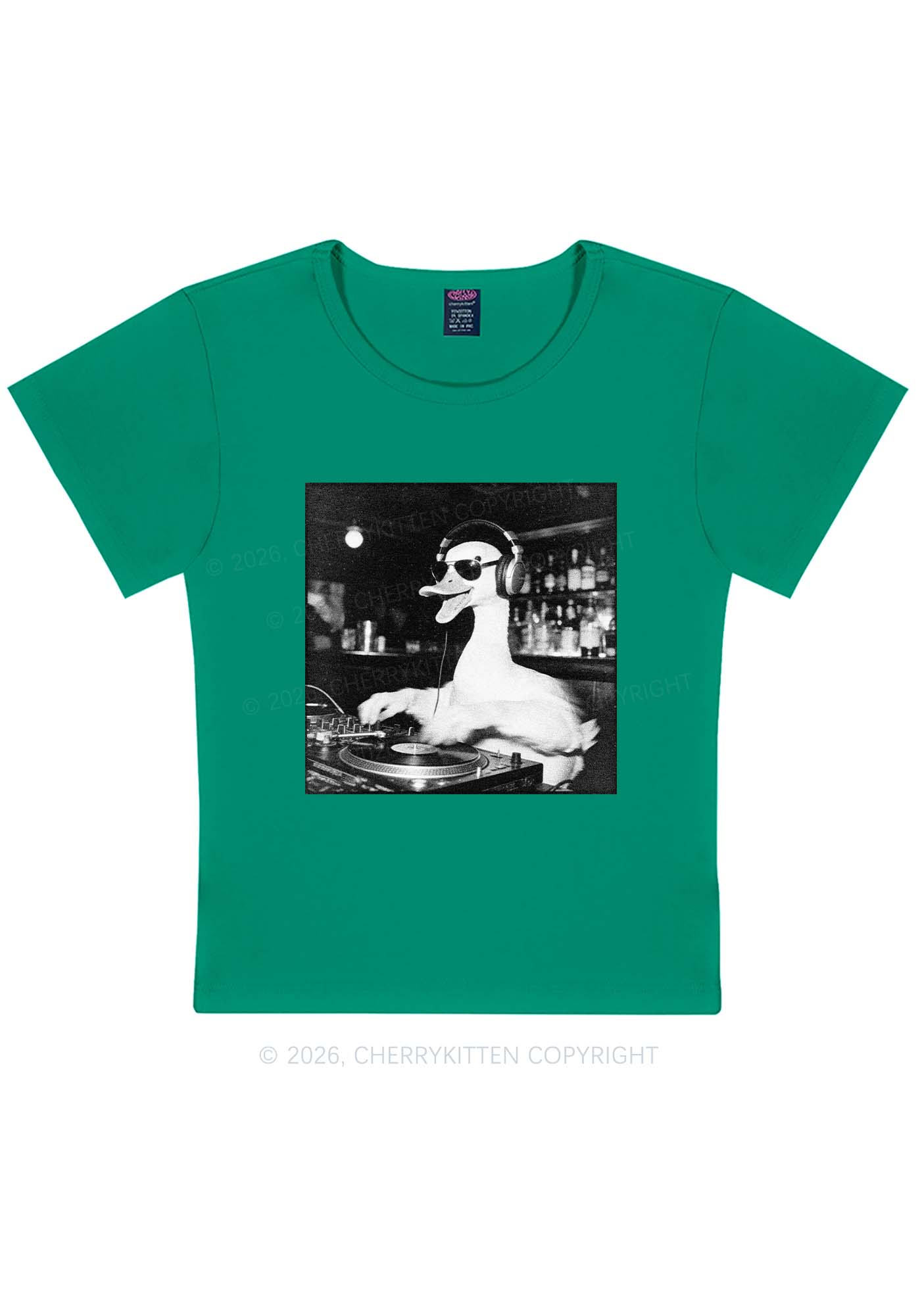 DJ Duck Y2K Baby Tee Cherrykitten