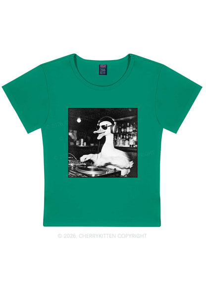 DJ Duck Y2K Baby Tee Cherrykitten