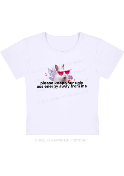 Curvy Please Keep Away From Me Y2K Baby Tee Cherrykitten