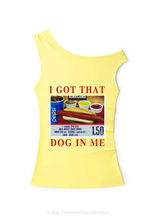 I Got That Hot Dog In Me Y2K Off Shoulder Tank Top Cherrykitten