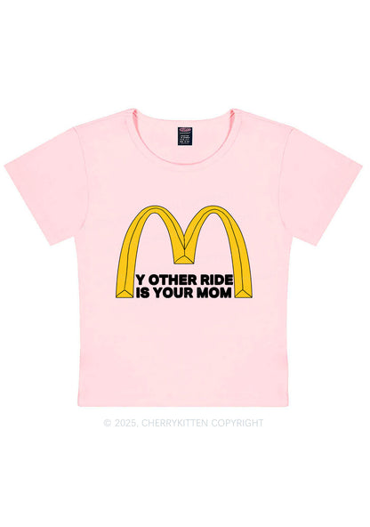 Ride Your Mom Y2K Baby Tee Cherrykitten