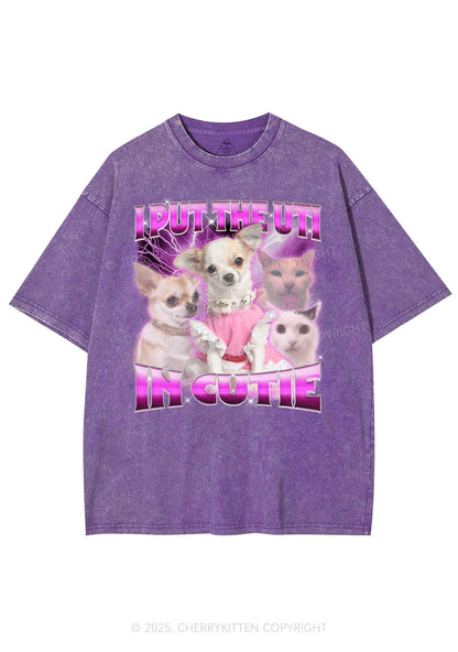 Put UTI In Cutie Y2K Shirts Washed Tee Cherrykitten