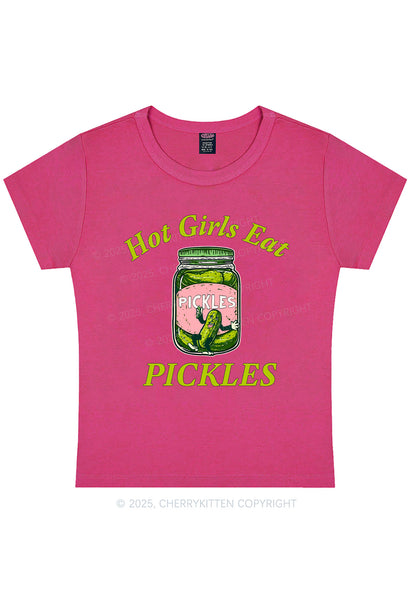 Hot Girls Eat Pickles Y2K Baby Tee Cherrykitten