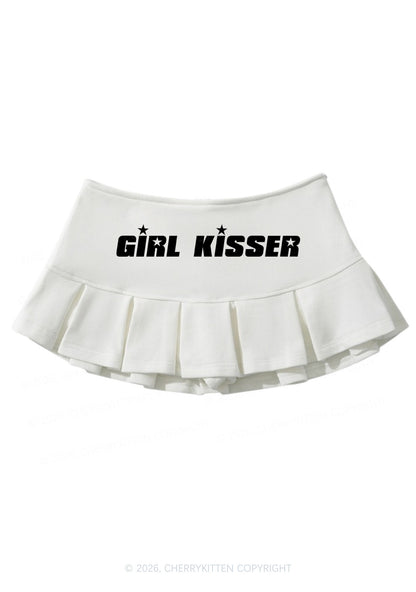 Girl Kisser Star Y2K Mini Pleated Skirts Cherrykitten