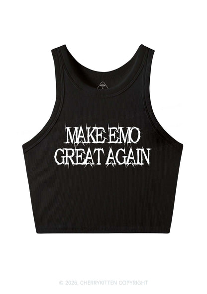 Make Emo Great Again Y2K Crop Tank Top Cherrykitten