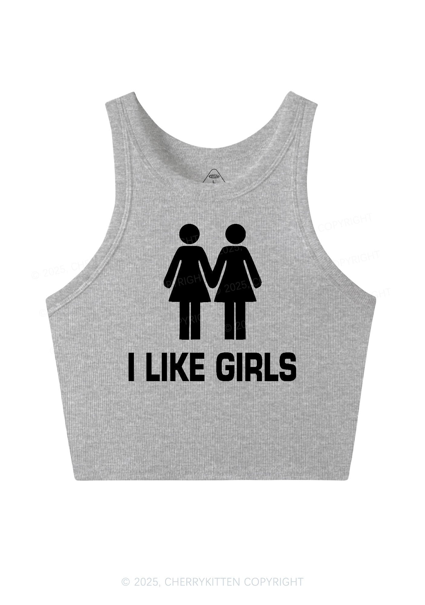 I Like Girls Pride Y2K Crop Tank Top Cherrykitten