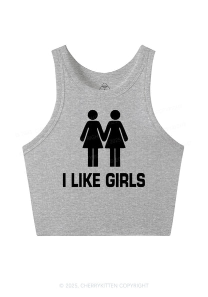 I Like Girls Pride Y2K Crop Tank Top Cherrykitten