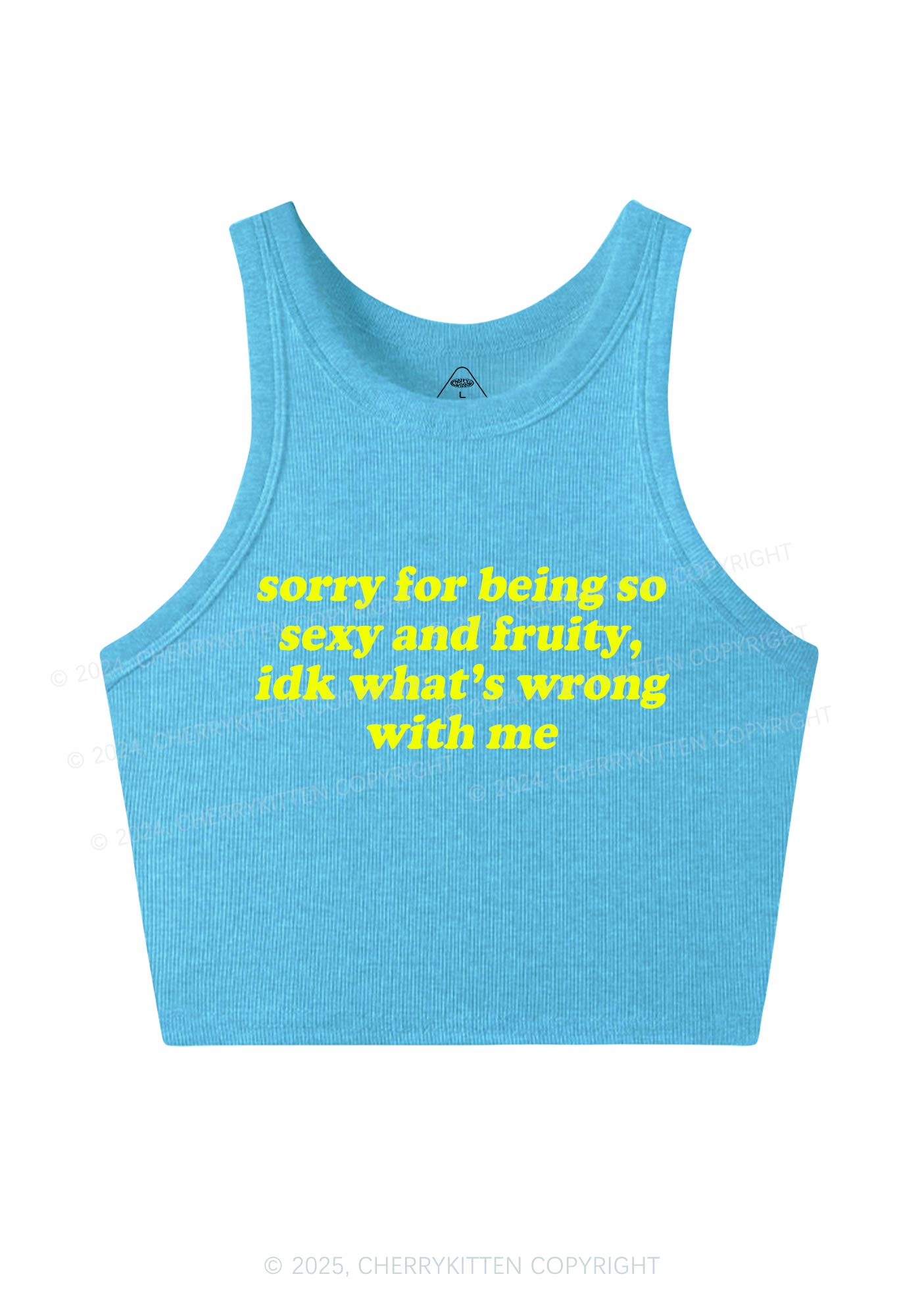 Sorry For Being So Fruity Y2K Crop Tank Top Cherrykitten