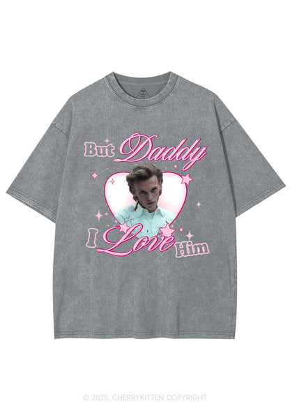 Daddy I Love Number One Y2K Shirts Washed Tee Cherrykitten