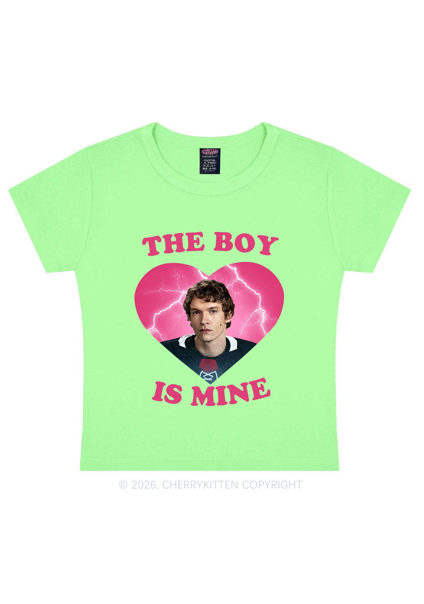 The Boy Is Mine CS Y2K Baby Tee Cherrykitten