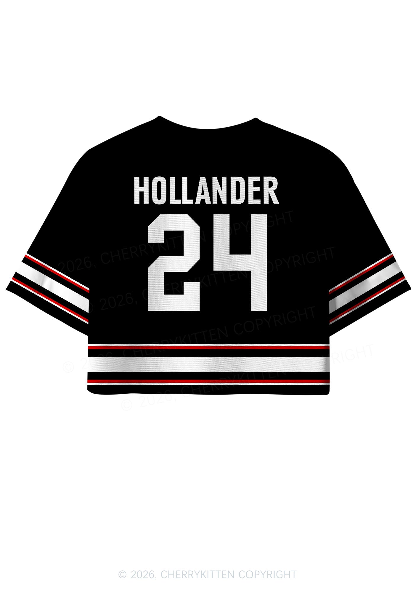 Black I Want Two Boyfriends HR Y2K Crop Sport Jersey Shirts Cherrykitten