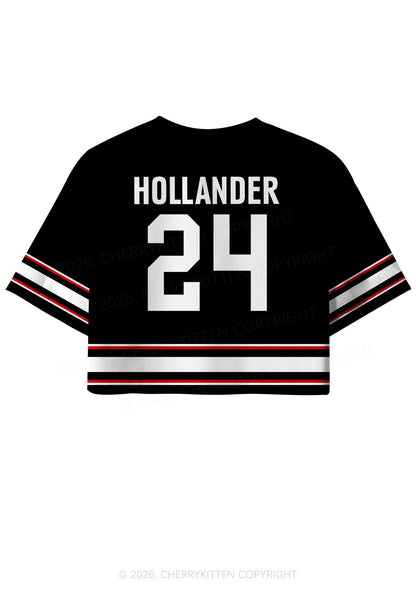 Black I Want Two Boyfriends HR Y2K Crop Sport Jersey Shirts Cherrykitten