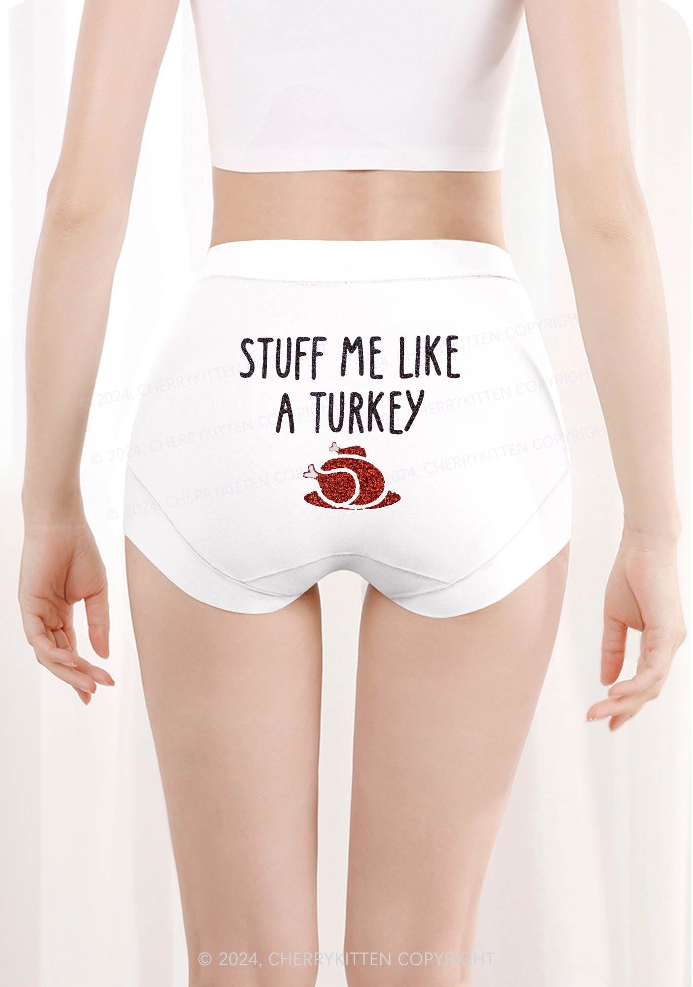 Stuff Me Like Turkey Y2K Mid Rise Waist Boyshort Cherrykitten