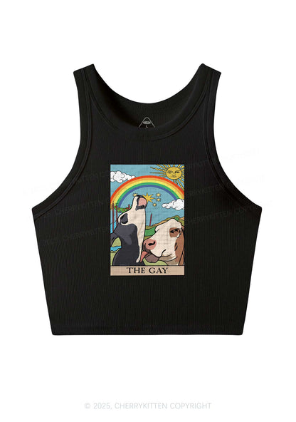 The Gay Pride Y2K Crop Tank Top Cherrykitten