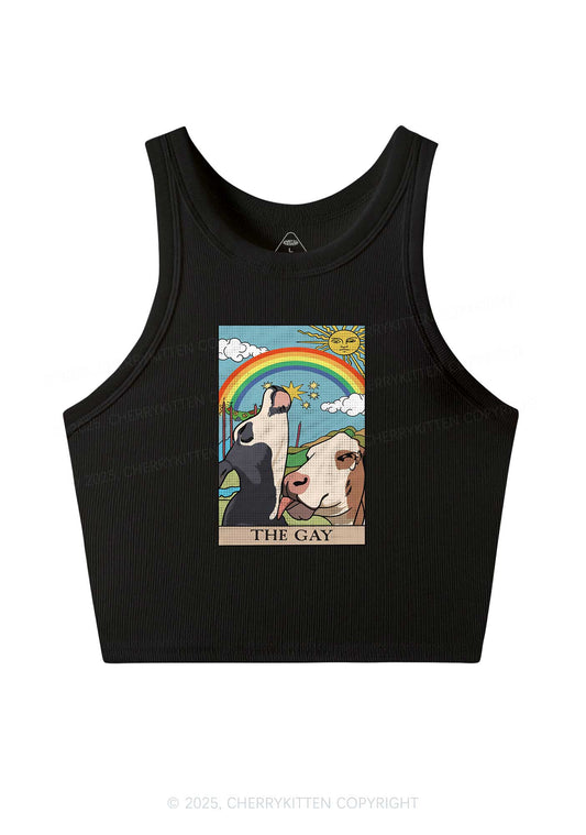 The Gay Pride Y2K Crop Tank Top Cherrykitten