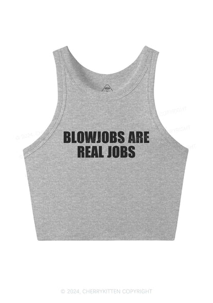 Blxwjobs Are Real Jobs Y2K Crop Tank Top Cherrykitten