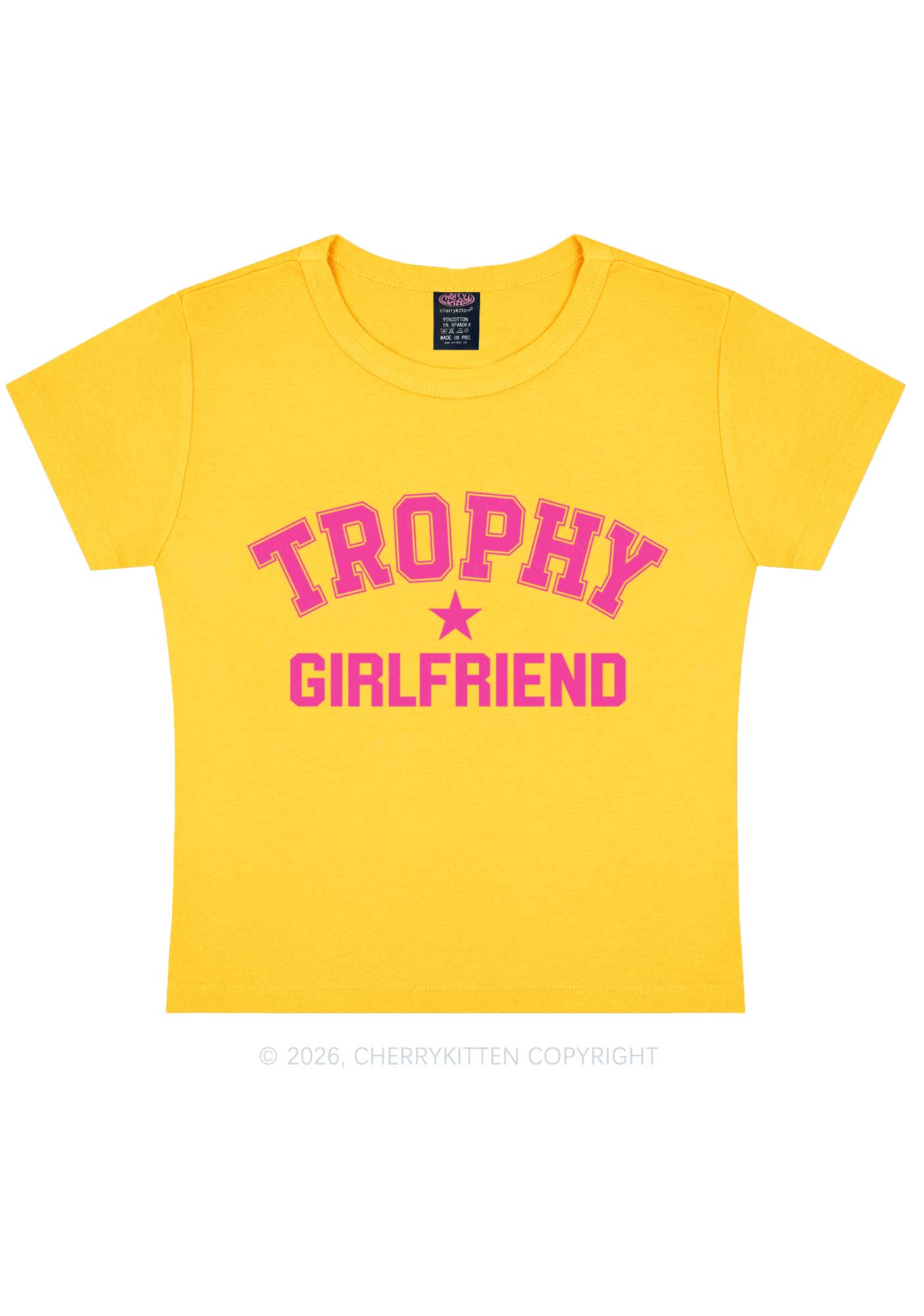 Trophy Girlfriend Y2K Baby Tee Cherrykitten