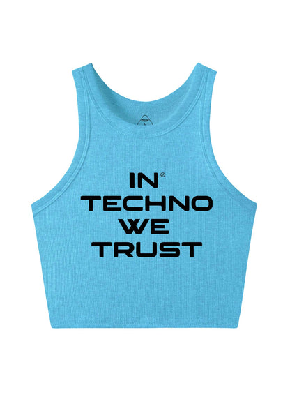 In Techno We Trust Y2K Crop Tank Top Cherrykitten