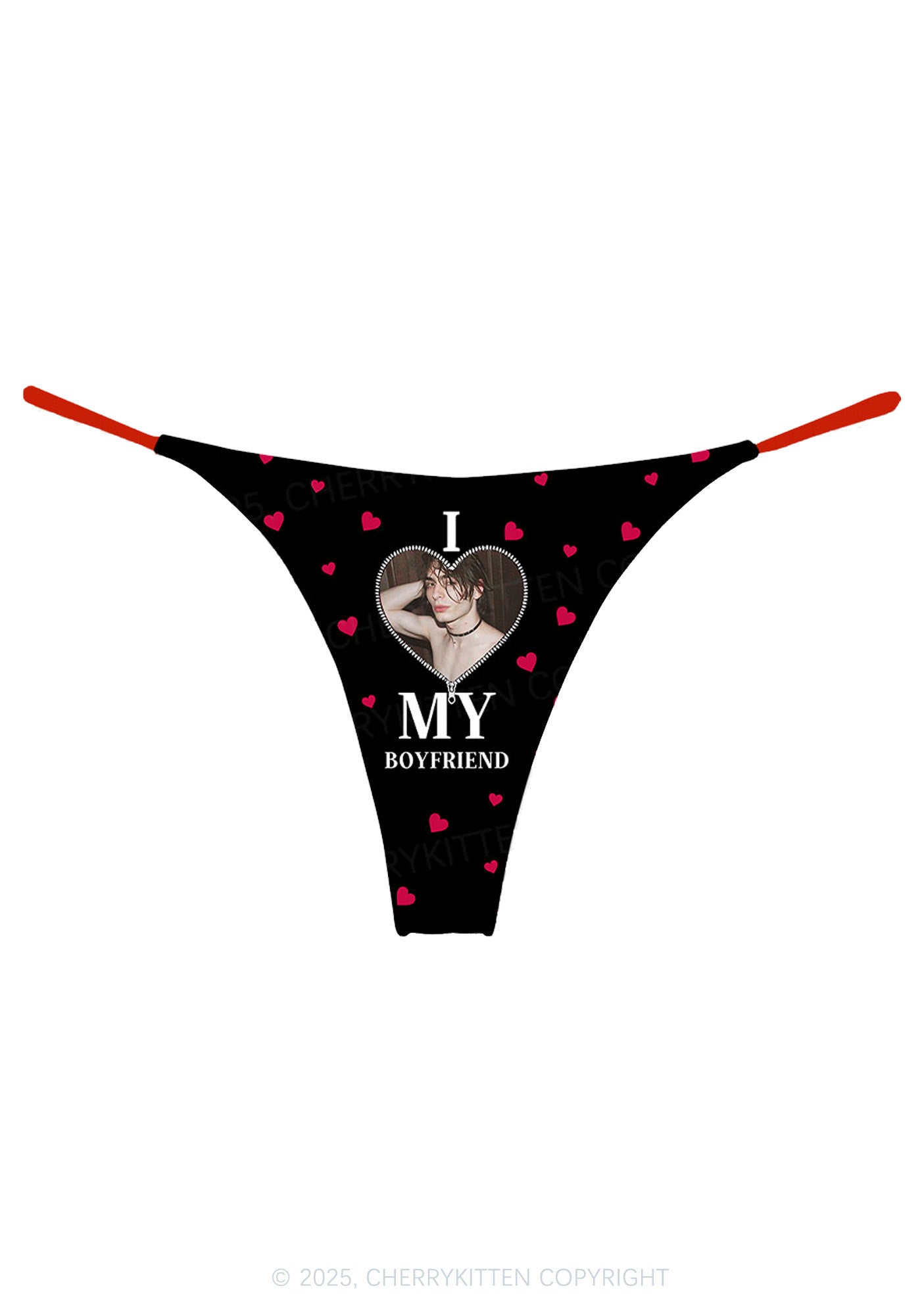 Custom I Love My GF BF Valentine's Day Y2K Print Couples Boxer Thong Set Cherrykitten