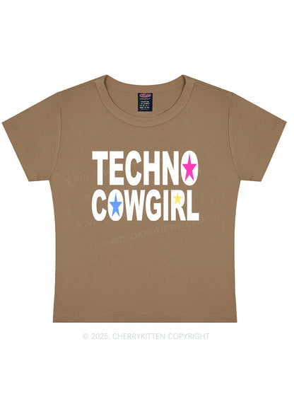 Techno Cowgirl Y2K Baby Tee Cherrykitten