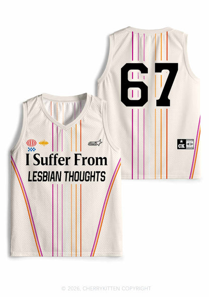 I Suffer From Lesbian Thoughts Pride Y2K Sport Jersey Tank Cherrykitten