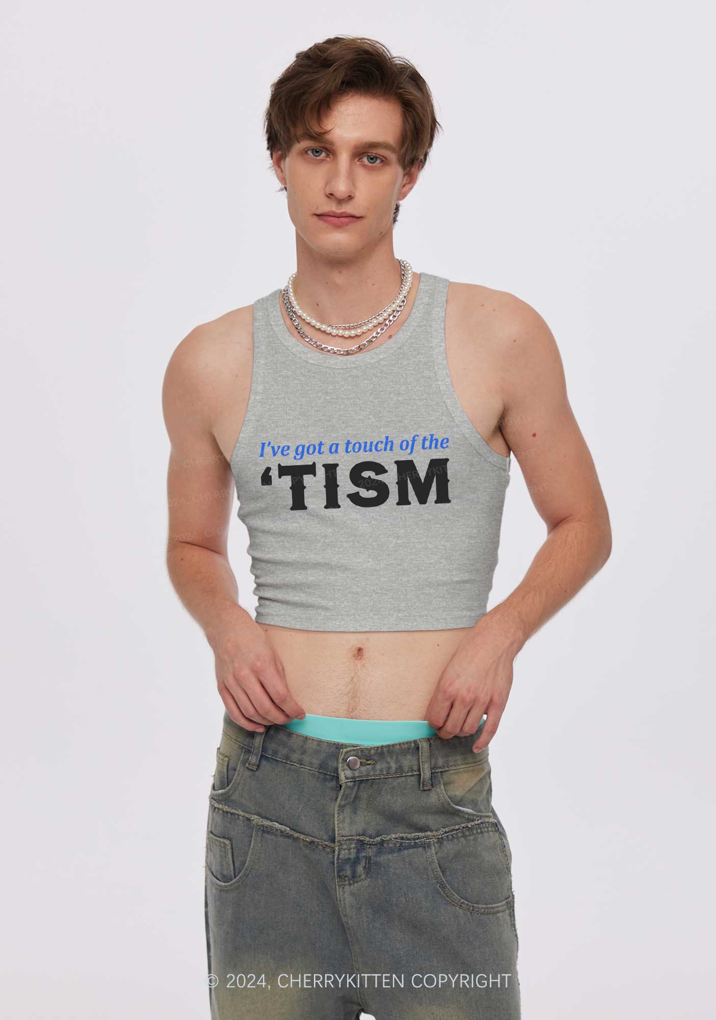 Got A Touch Of TISM Y2K Crop Tank Top Cherrykitten