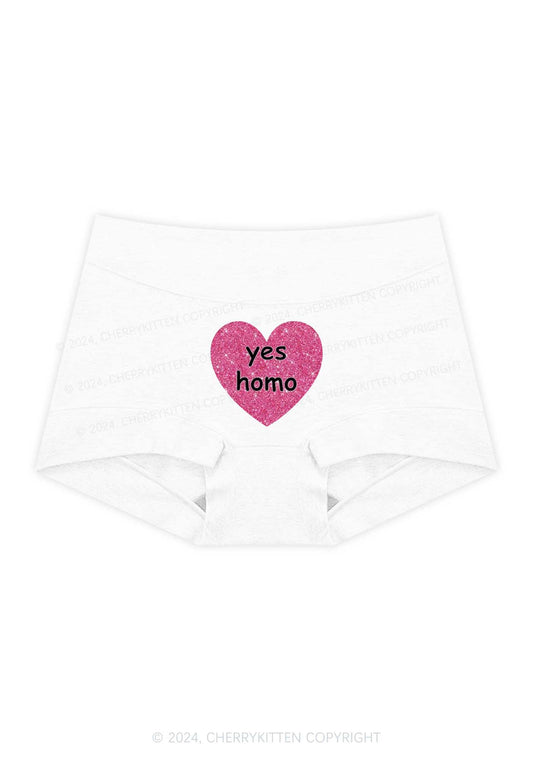 Yes Homo Y2K Mid Rise Waist Boyshort Cherrykitten