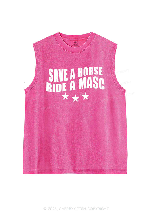 Ride A Masc Pride Y2K Washed Muscle Tank Cherrykitten