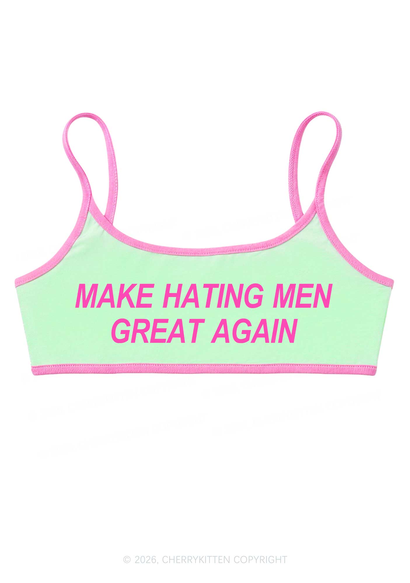 Make Hating Men Great Again Y2K Super Crop Cami Cherrykitten