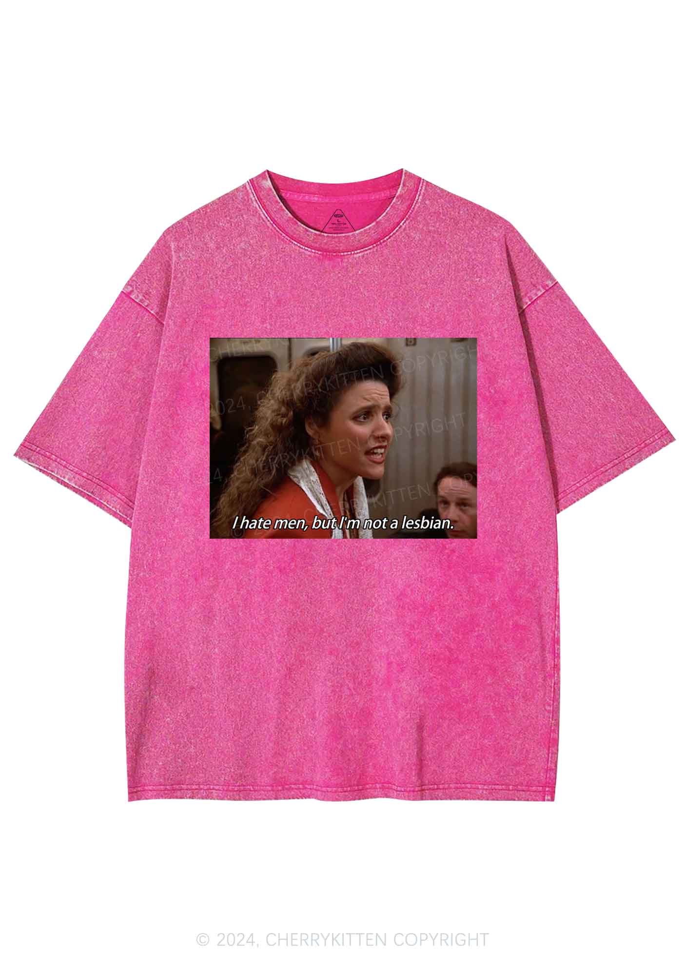I Hate Men Y2K Washed Tee Cherrykitten