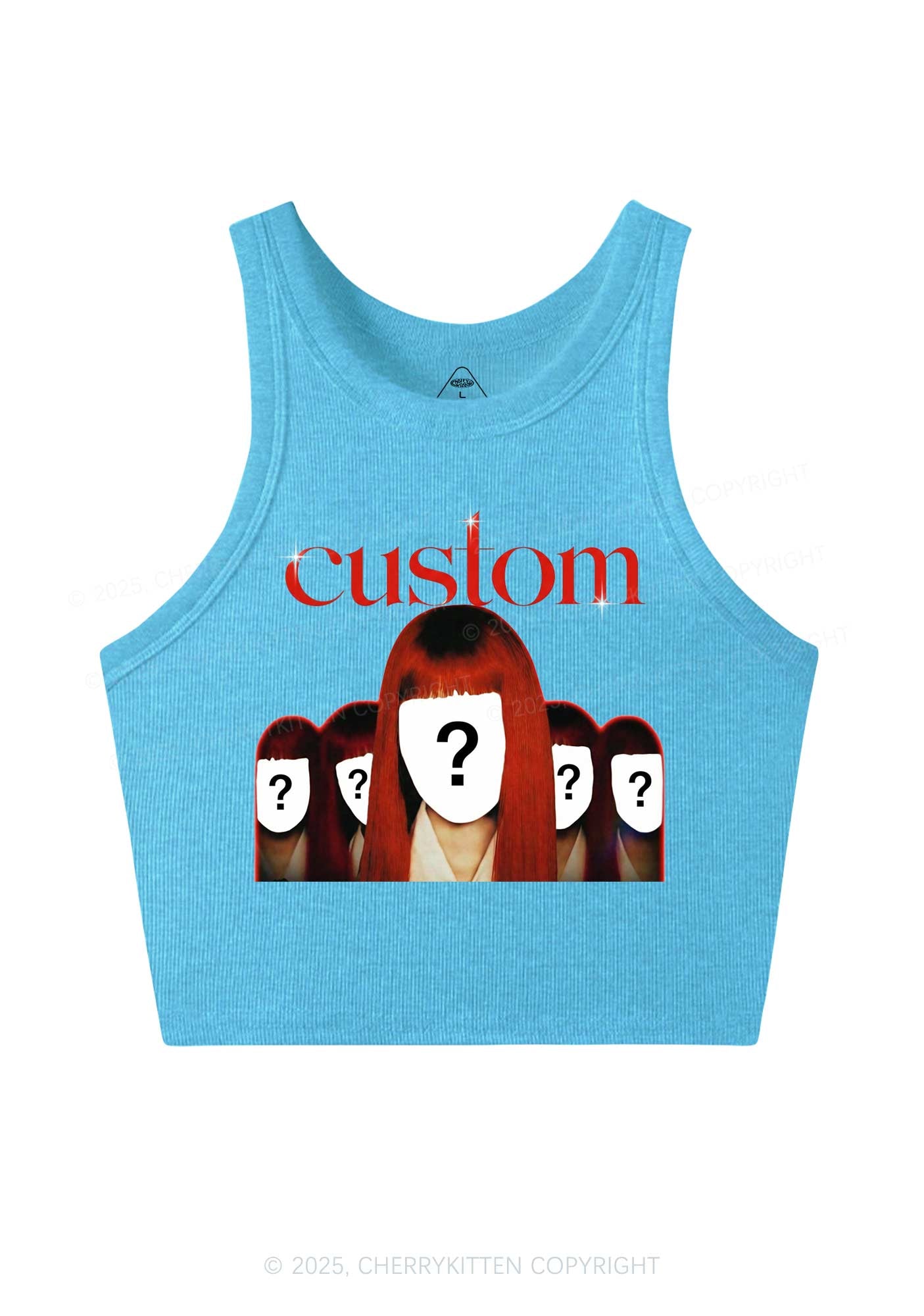 Custom Five Portraits Y2K Crop Tank Top Cherrykitten
