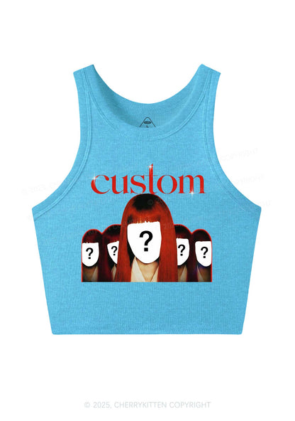 Custom Five Portraits Y2K Crop Tank Top Cherrykitten