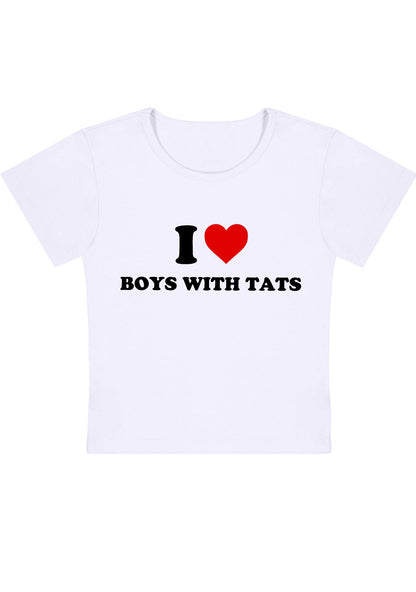 Curvy I Love Boys With Tats Baby Tee