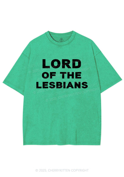 Lord Of The Lesbians Y2K Shirts Washed Tee Cherrykitten
