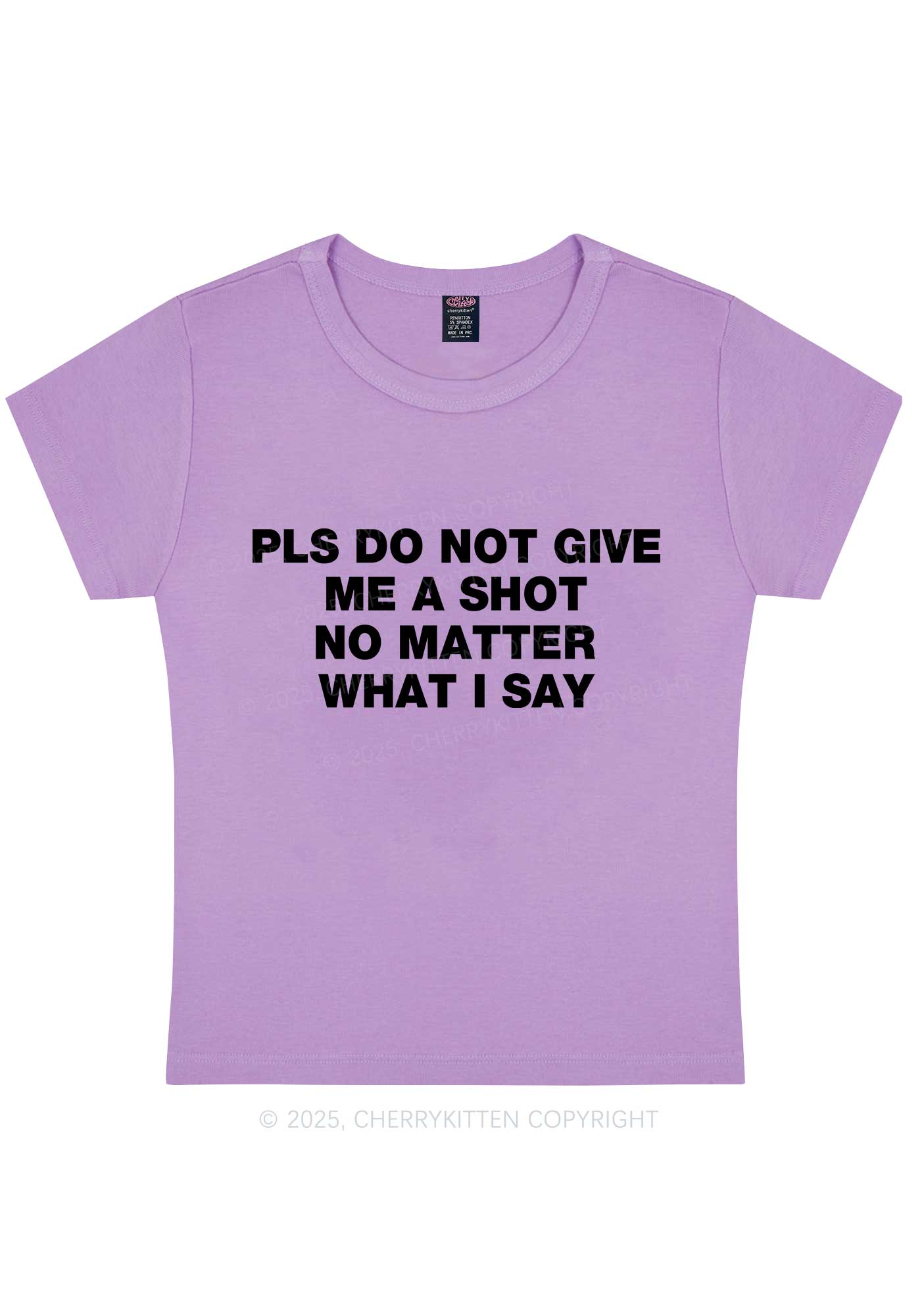 Not Give Shot Y2K Baby Tee Cherrykitten