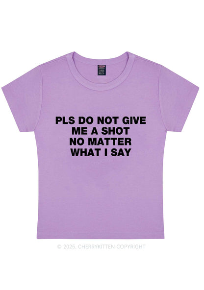 Not Give Shot Y2K Baby Tee Cherrykitten