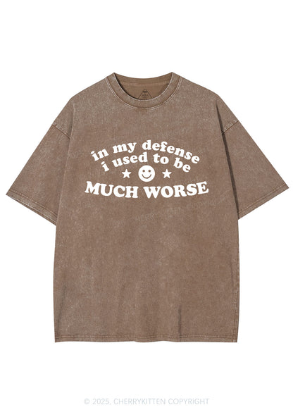 Much Worse Y2K Shirts Washed Tee Cherrykitten