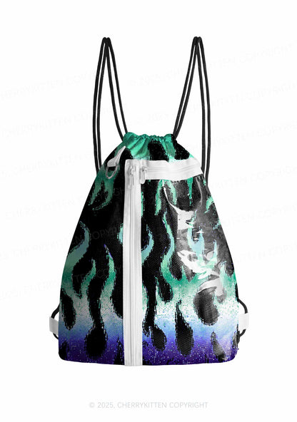 Gay Flame Pride Y2K Drawstring Itabag Backpack Cherrykitten