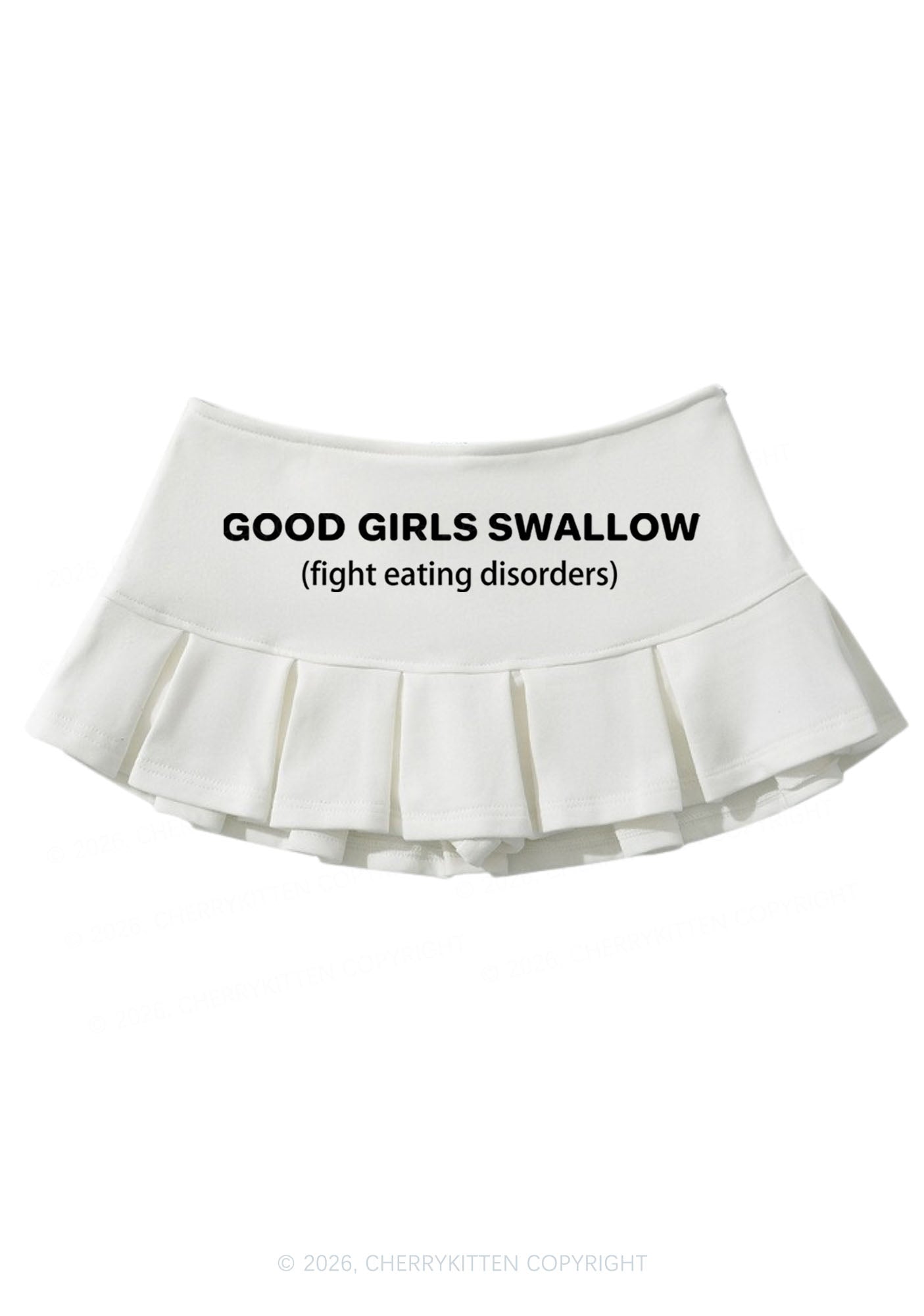 Good Girls Swallow Y2K Mini Pleated Skirts Cherrykitten