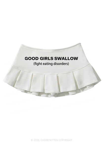 Good Girls Swallow Y2K Mini Pleated Skirts Cherrykitten
